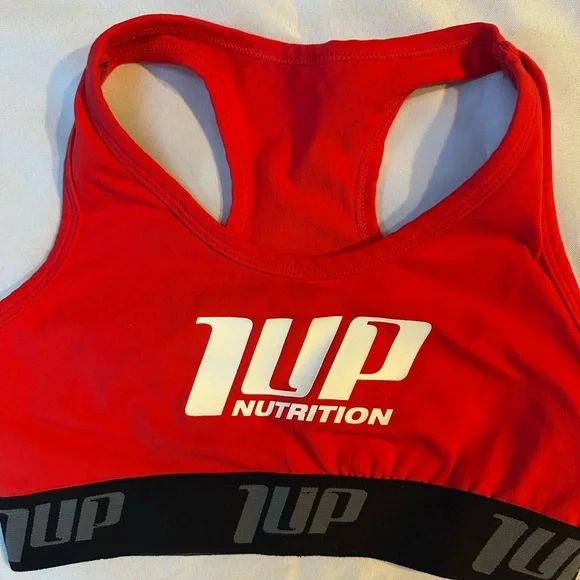 1UP NUTRITION Red Sports Bra - Picture 2 of 5